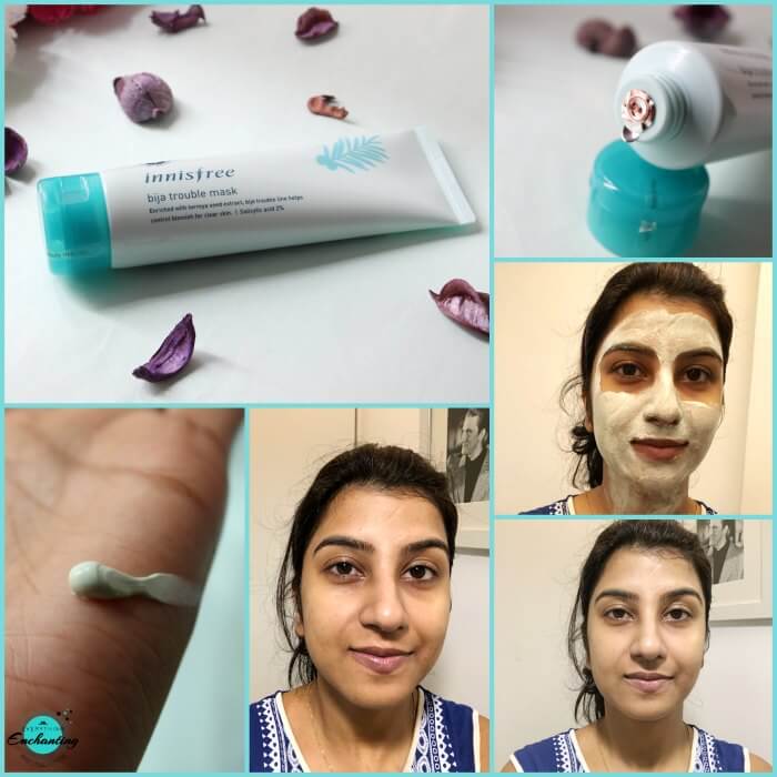 How to use Innisfree bija trouble face mask and its effect