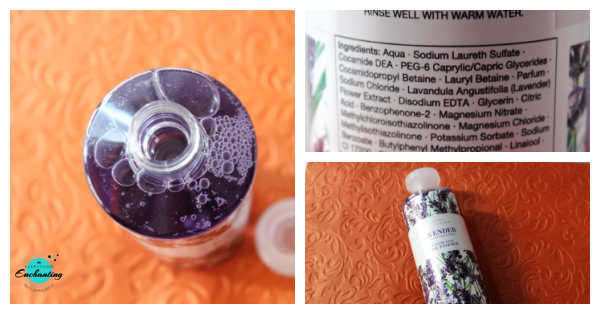 Marks and Spencer lavender moisture rich bath essence packaging