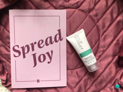 Philip Kingsley Moisture Balancing Conditioner. Birchbox December 2021 Spread Joy unboxing and review