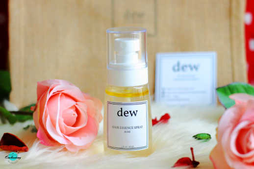 Review of Dew rose hair essence spray.  Dew natural, vegan summer essential care kit review