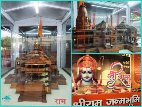 Shri Ram Temple (mandir) Replica Model at Shri Ram Janmabhoomi Teerth Kshetra workshop. Ayodhya travel 2022, a day trip from Lucknow to ram mandir, guptar ghat, everything enchanting