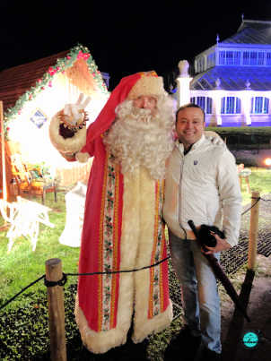 Santa Claus. Christmas at kew 2022 London travel guide, things to see, do, light displays festival