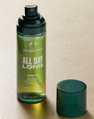 The Body Shop All Day Long Setting Spray. new makeup launches by the body shop in 2023. latest body shop beauty products