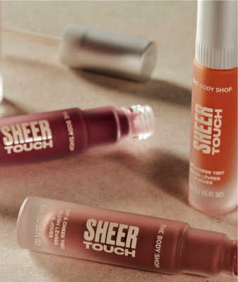 The Body Shop Sheer Touch Lip & Cheek Tint. new makeup launches by the body shop in 2023. latest body shop beauty products