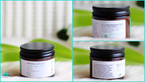 Conscious Skincare gentle organic night face cream for dry, sensitive skin review.