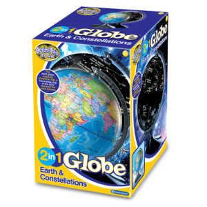 Back To School Giveaway 2023 (UK). Win brainstorm toys E2001 light up 2-in-1 globe earth and constellations for your kids.