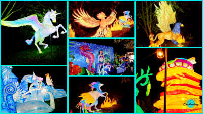 Mythical creature lanterns. Gulliver’s land of lights lantern festival 2023 Milton Keynes. Is it worth visiting with kids.